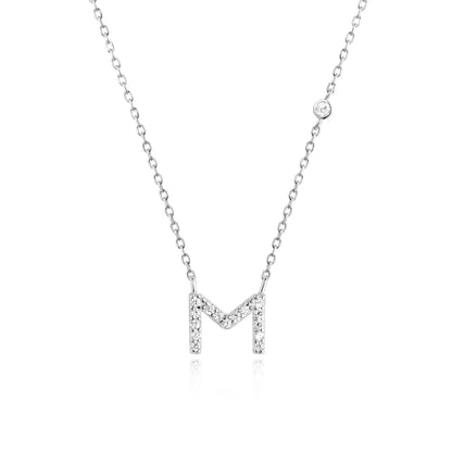 Initial Letter Necklace (A–Z) – 925 Sterling Silver