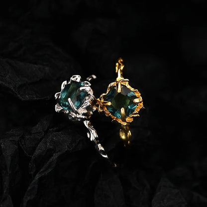 Emerald Flame 925 Sterling Silver Ring