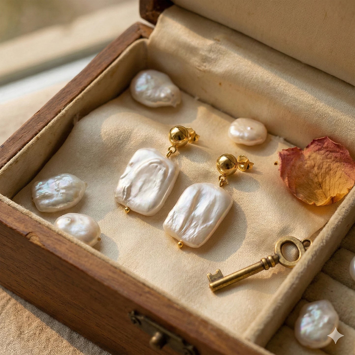 Baroque Freshwater Pearl Drops | 925 sterling silver Earrings