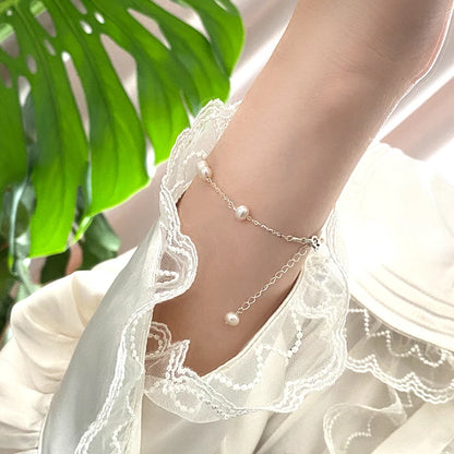 Soft Freshwater Pear 925 Sterling Silver Bracelet