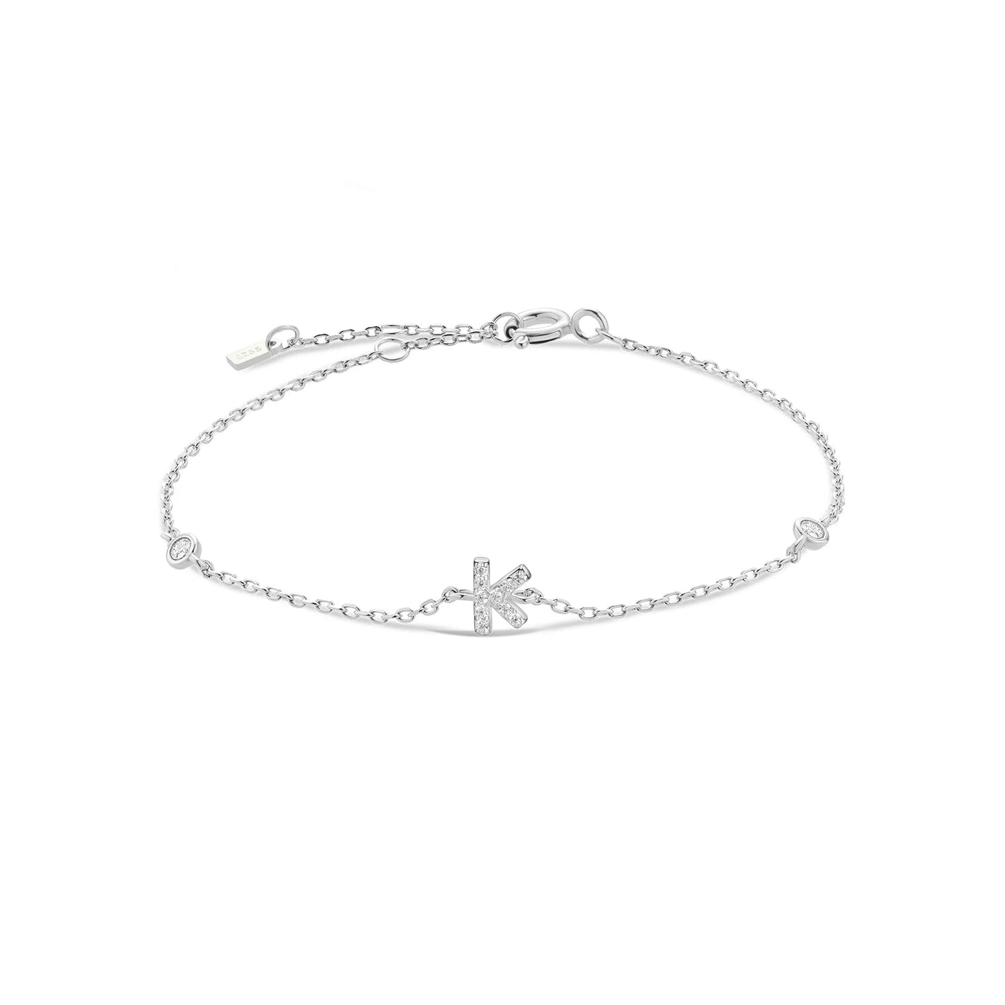 Initial Letter Bracelet (A–Z) – 925 Sterling Silver