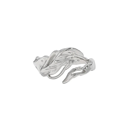 Flamevine Ring – 925 Sterling Silver Sculptural Band