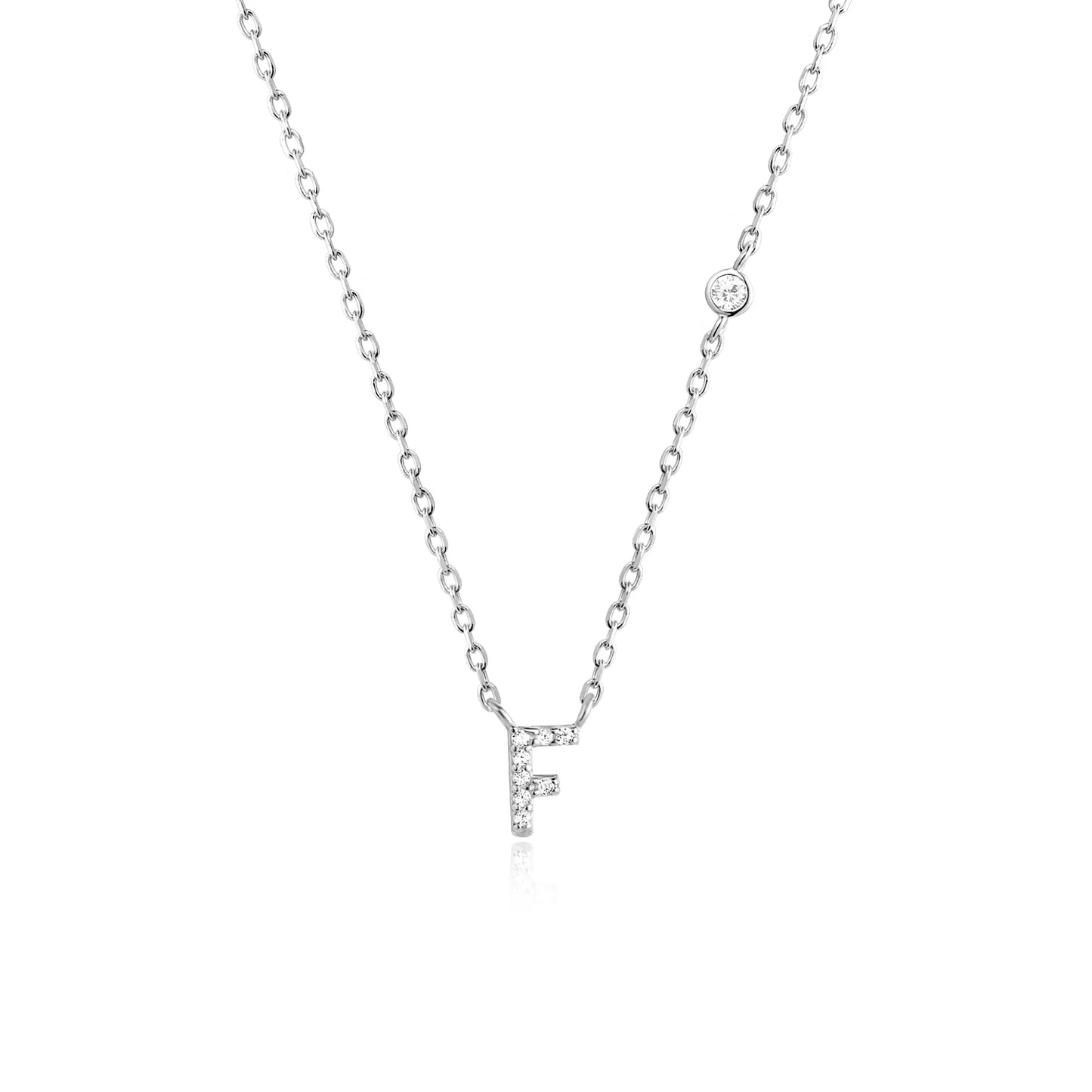 Initial Letter Necklace (A–Z) – 925 Sterling Silver