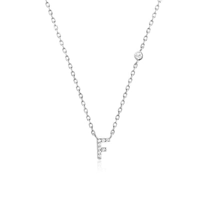 Initial Letter Necklace (A–Z) – 925 Sterling Silver