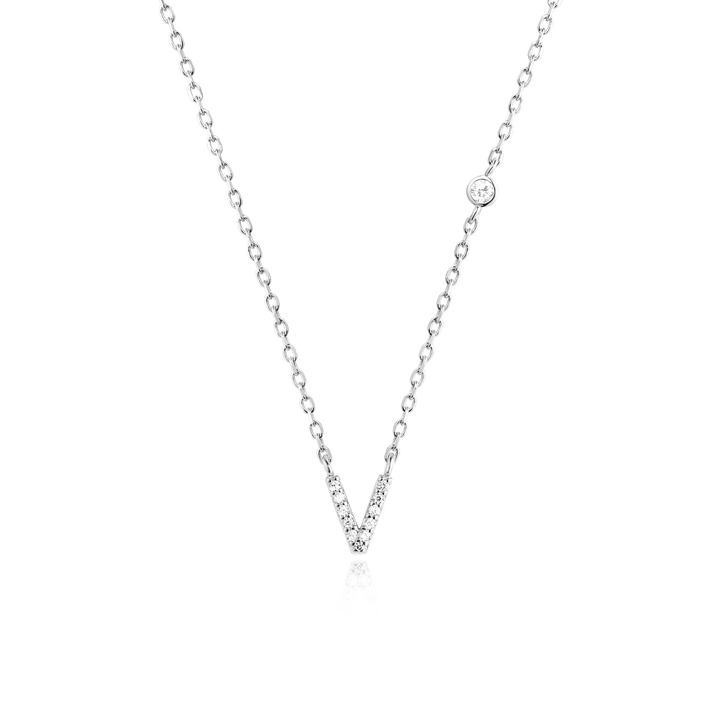 Initial Letter Necklace (A–Z) – 925 Sterling Silver