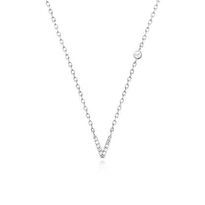 Initial Letter Necklace (A–Z) – 925 Sterling Silver