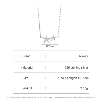 Starfish Duo 925 Sterling Silver Necklace