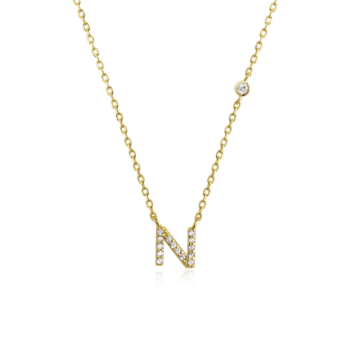 Initial Letter Necklace (A–Z) – 925 Sterling Silver