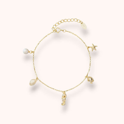 Ocean Charm 925 Sterling Silver Bracelet