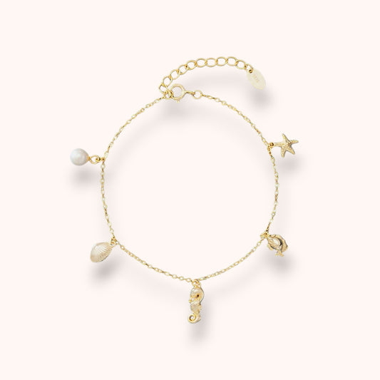 Ocean Charm 925 Sterling Silver Bracelet