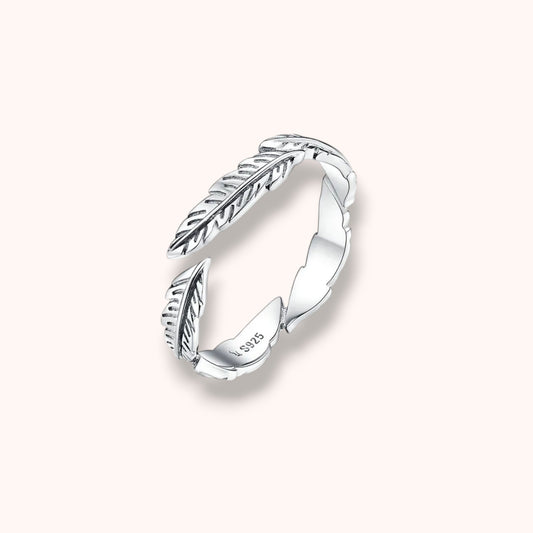 Feather Open 925 Sterling Silver Ring
