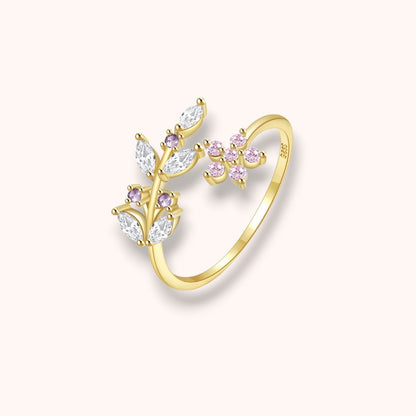 Pink Bloom 925 Sterling Silver Ring