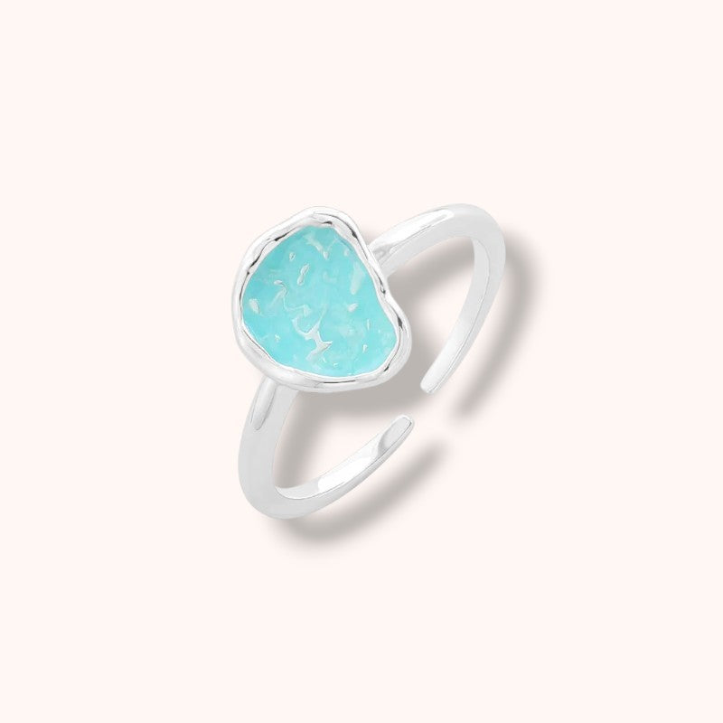Sea Glass Glow 925 Sterling Silver Ring