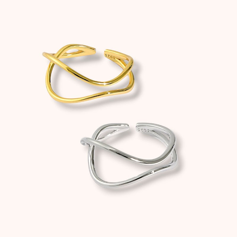 Dual Tide 925 Sterling Silver Ring