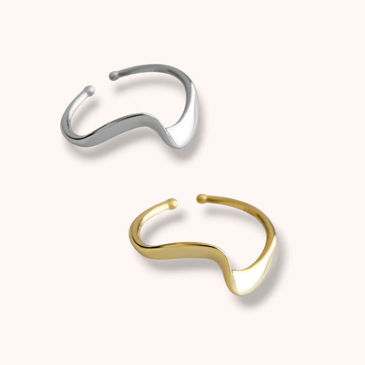 Gentle Wave 925 Sterling Silver Ring