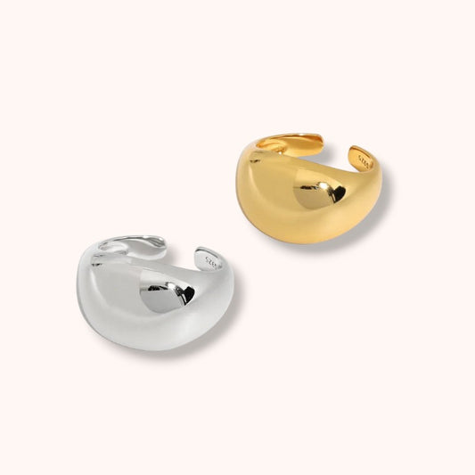 Chunky Dome Adjustable 925 Sterling Silver Ring