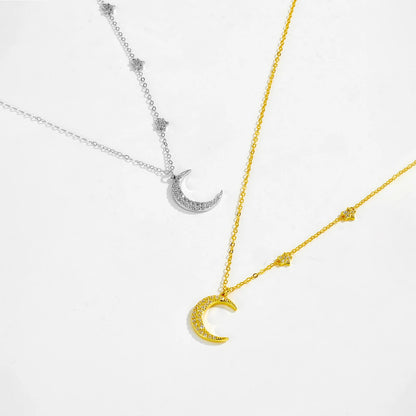 Moonlit Sparkle 925 Sterling Silver Necklace