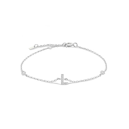 Initial Letter Bracelet (A–Z) – 925 Sterling Silver