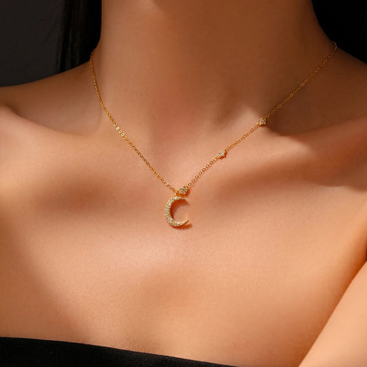 Moonlit Sparkle 925 Sterling Silver Necklace