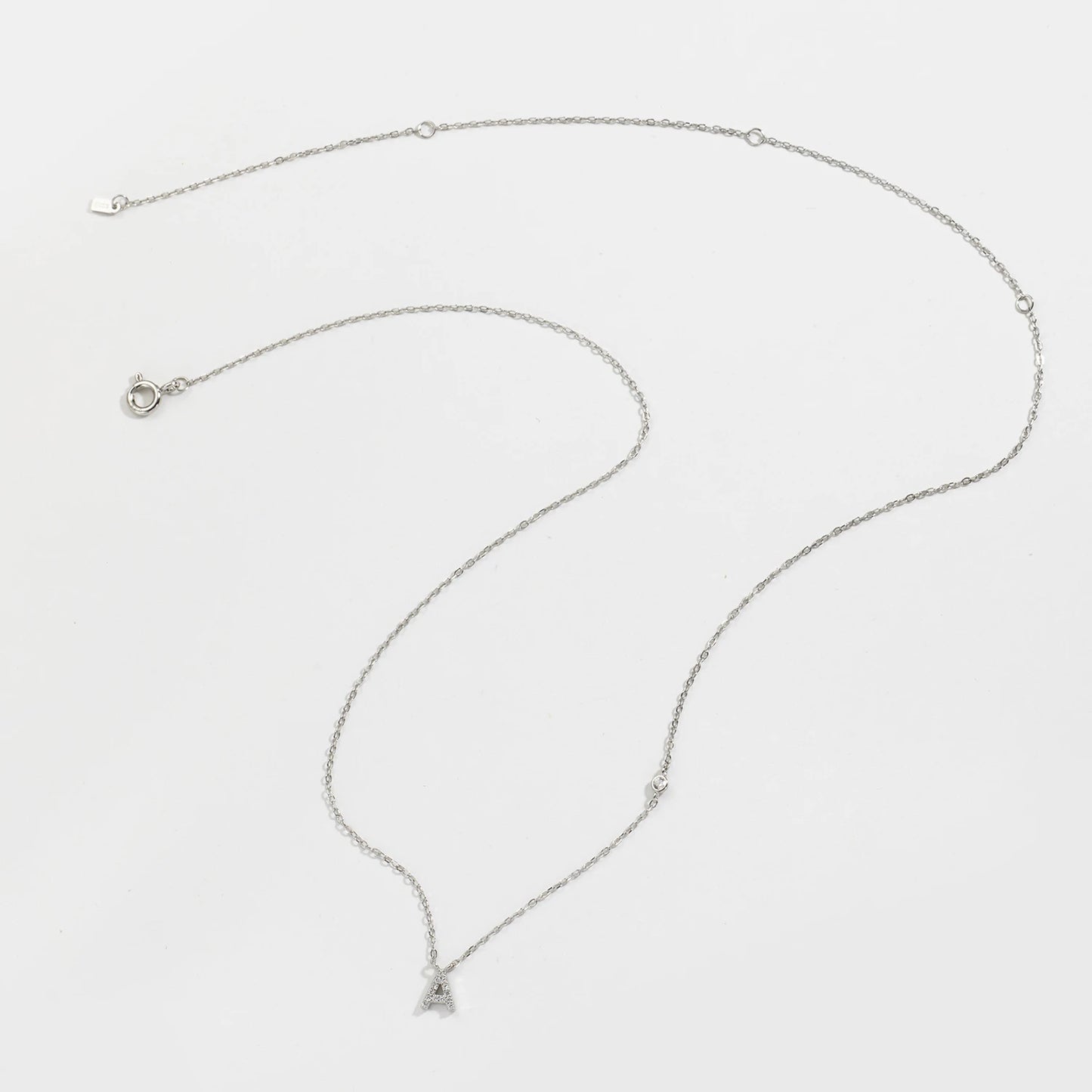 Initial Letter Necklace (A–Z) – 925 Sterling Silver