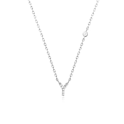 Initial Letter Necklace (A–Z) – 925 Sterling Silver