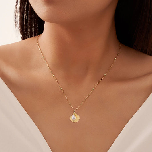 Mermaid Treasure Pearl 925 Sterling Silver Necklace