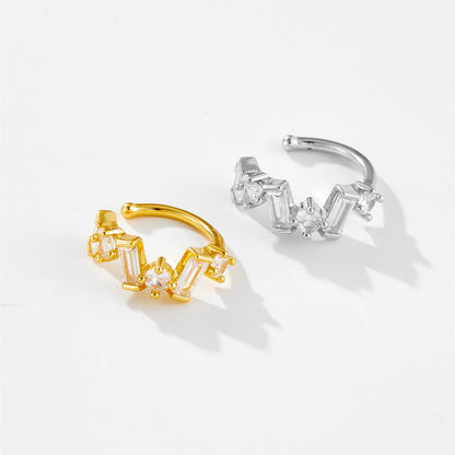 Baguette CZ Stones 925 Sterling Silver Ear Cuff