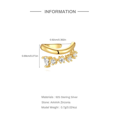 Double Layer 925 Sterling Silver Ear Cuff