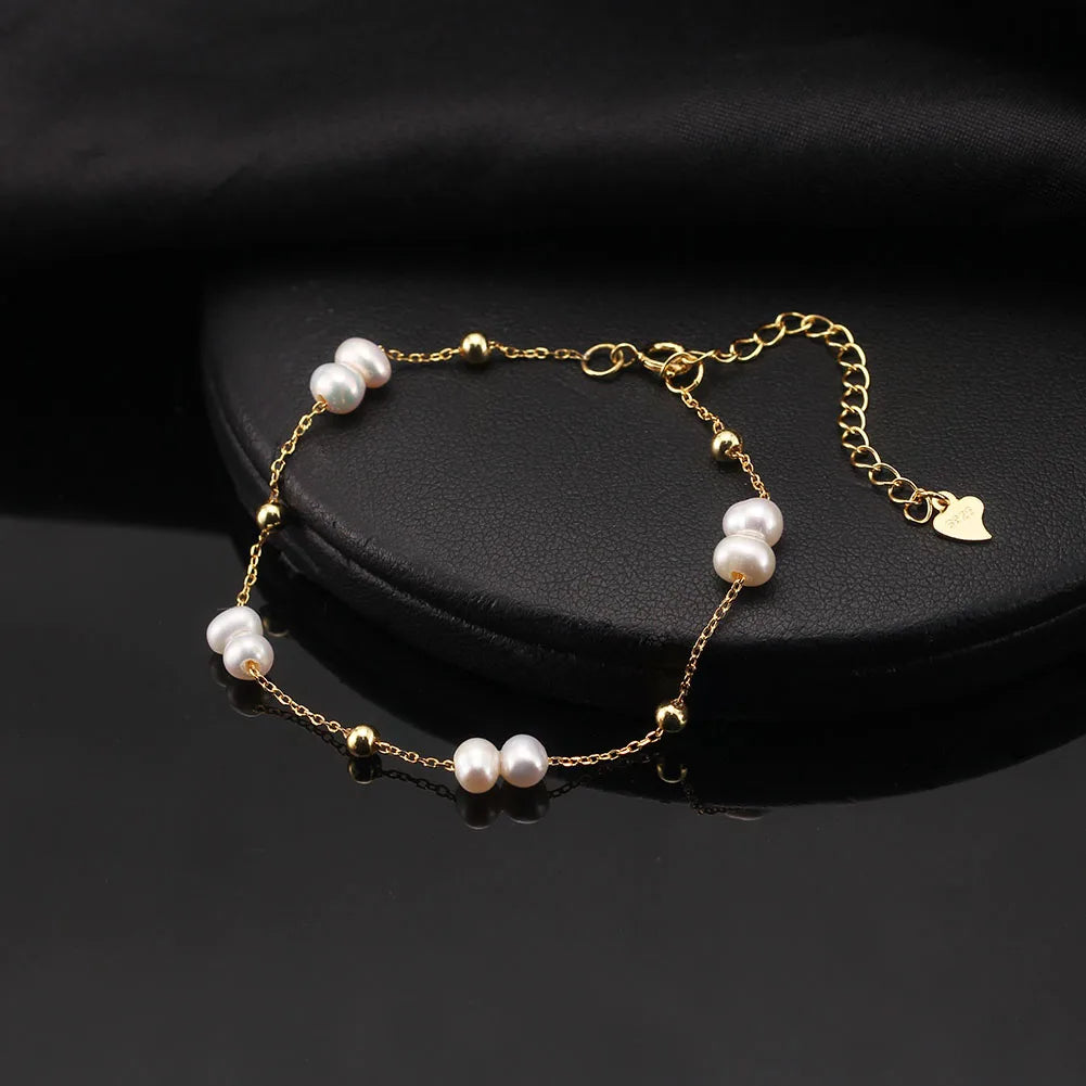 Golden Pearl 925 sterling silver Bracelet