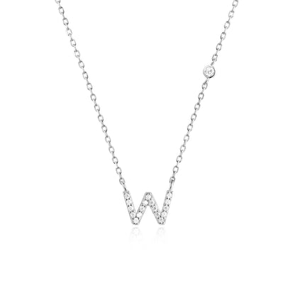 Initial Letter Necklace (A–Z) – 925 Sterling Silver