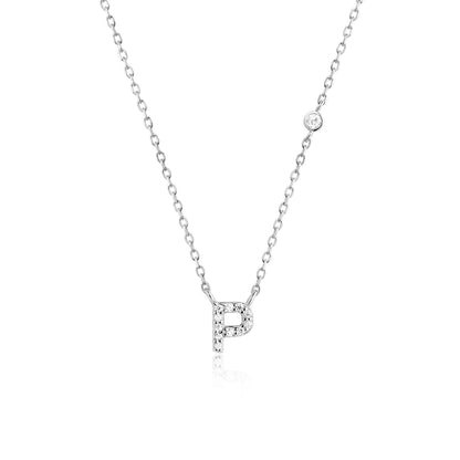 Initial Letter Necklace (A–Z) – 925 Sterling Silver