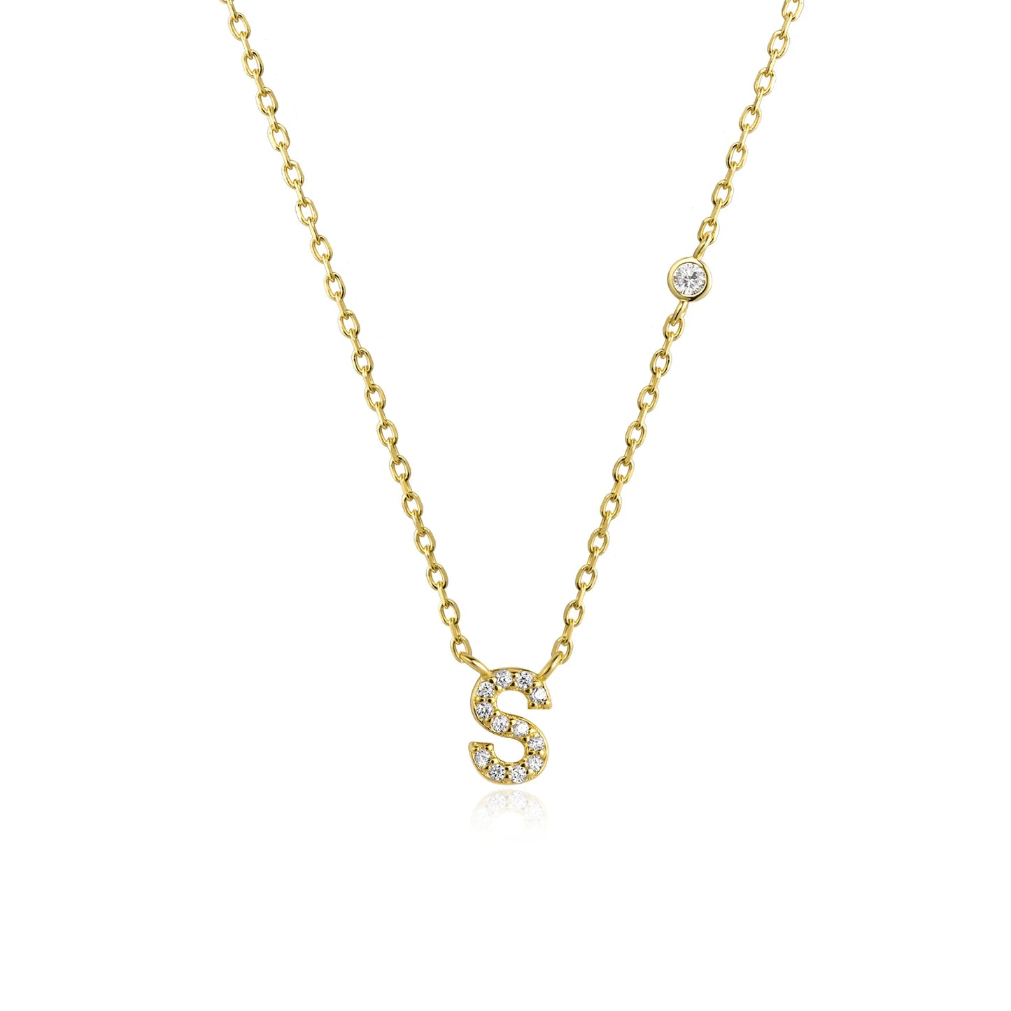 Initial Letter Necklace (A–Z) – 925 Sterling Silver