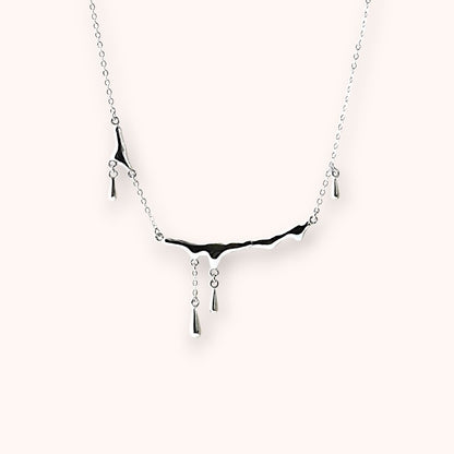 Wave Drop Necklace – 925 Sterling Silver Ocean-Inspired Design