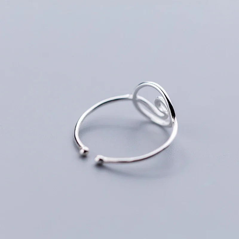 Round Wave 925 Sterling Silver Ring