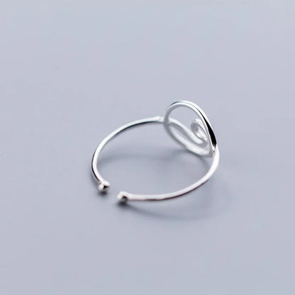 Round Wave 925 Sterling Silver Ring