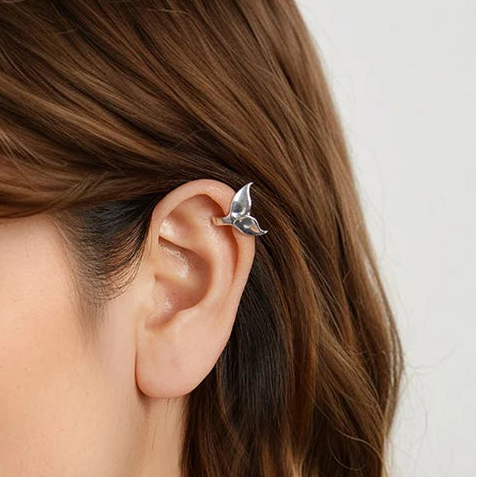 Mermaid 925 Sterling Silver Ear Cuff