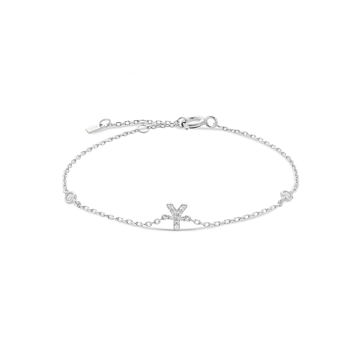 Initial Letter Bracelet (A–Z) – 925 Sterling Silver