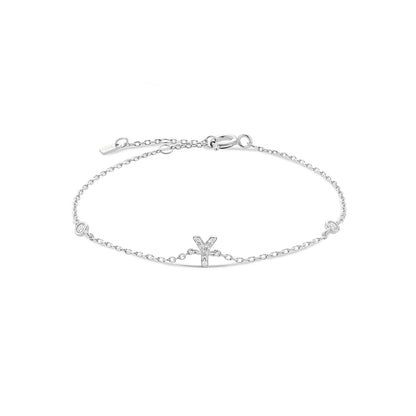 Initial Letter Bracelet (A–Z) – 925 Sterling Silver