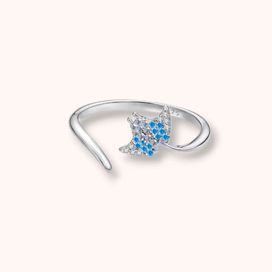 Sparkle Manta Open 925 Sterling Silver Ring