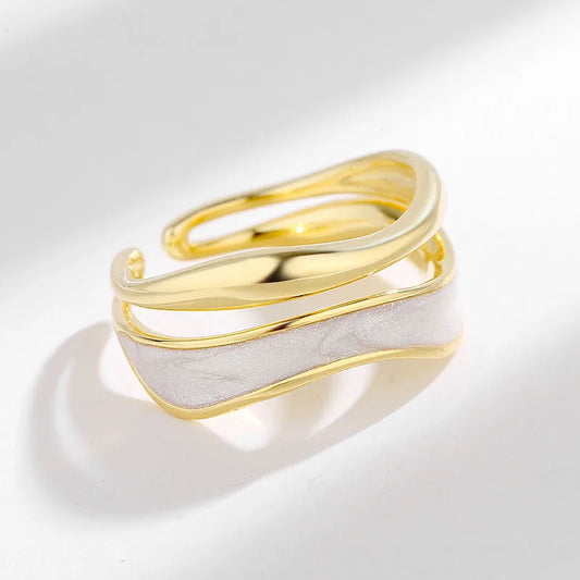Luna Crest Ring – 925 Sterling Silver Gold-Plated