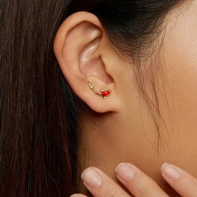 Lucky Koi 925 Sterling Silver Earrings