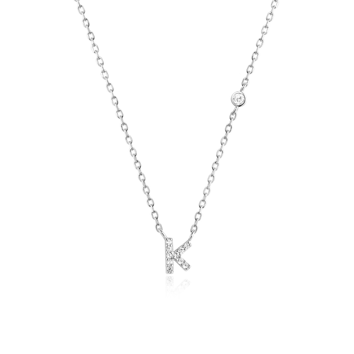 Initial Letter Necklace (A–Z) – 925 Sterling Silver