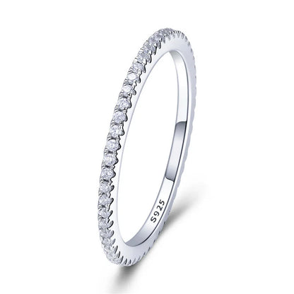 Simple Elves Pavé Band 925 Sterling Silver Ring