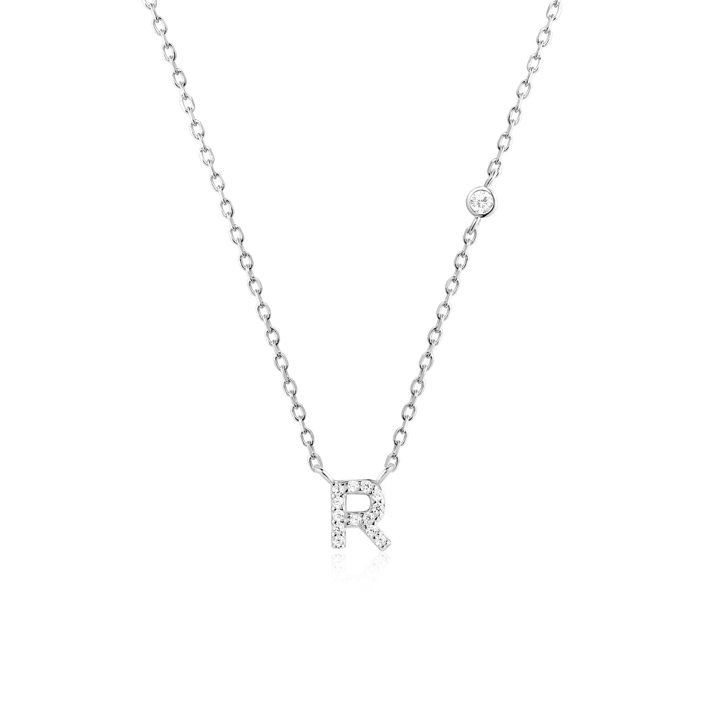 Initial Letter Necklace (A–Z) – 925 Sterling Silver
