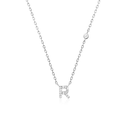 Initial Letter Necklace (A–Z) – 925 Sterling Silver