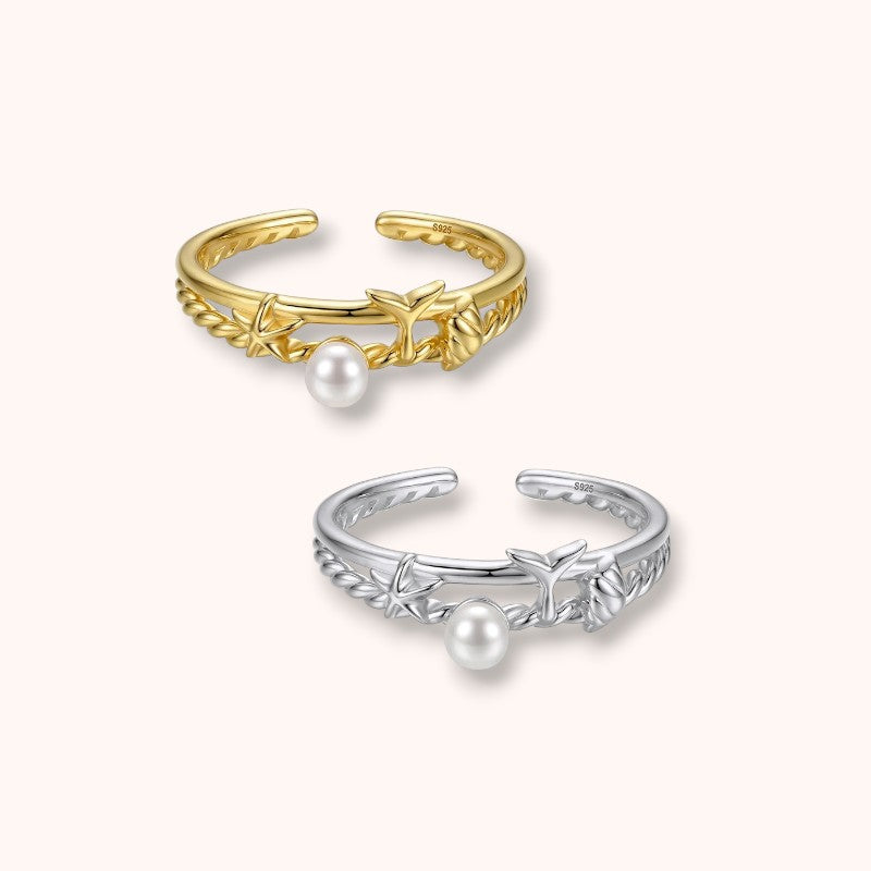 Sea Star Pearl 925 Sterling Silver Ring