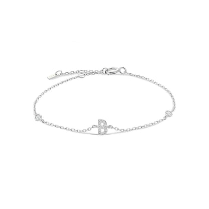 Initial Letter Bracelet (A–Z) – 925 Sterling Silver
