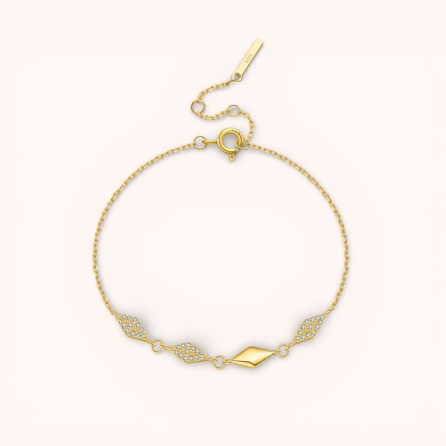 Diamond Pavé Chain 925 Sterling Silver Bracelet