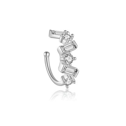Baguette CZ Stones 925 Sterling Silver Ear Cuff