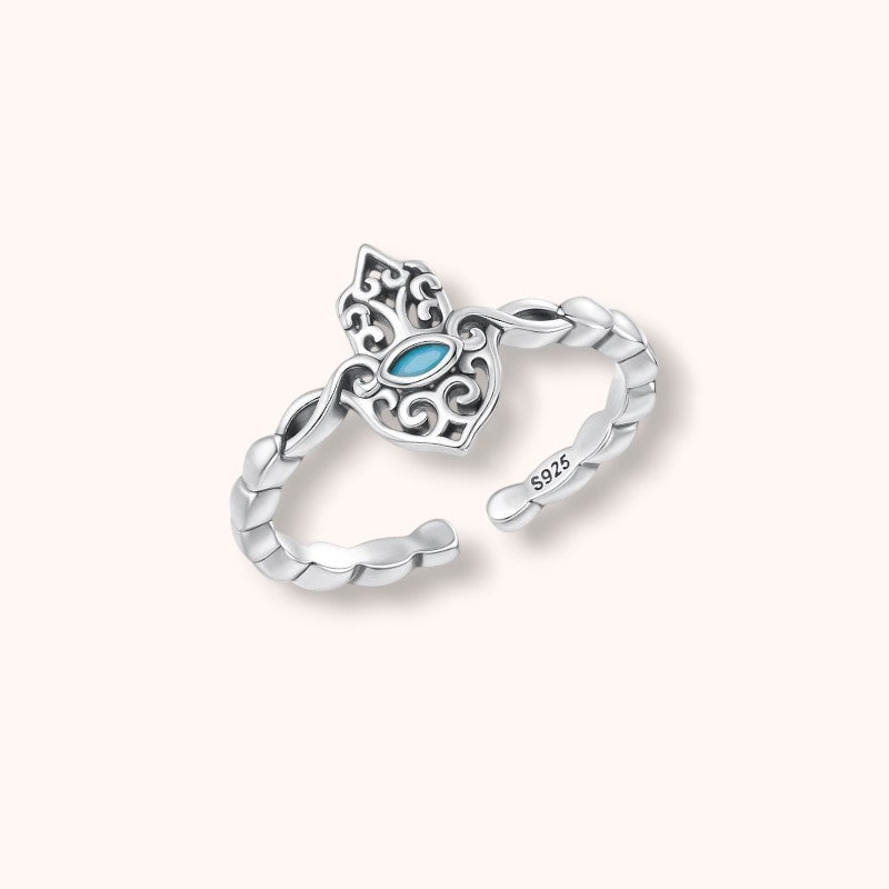 Hamsa Hand 925 Sterling Silver Ring